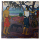 Paul Gauguin - Unter dem Pandanus Fliese (Vorderseite)