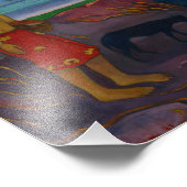 Paul Gauguin - Unter dem Pandanus Fotodruck (Ecke)