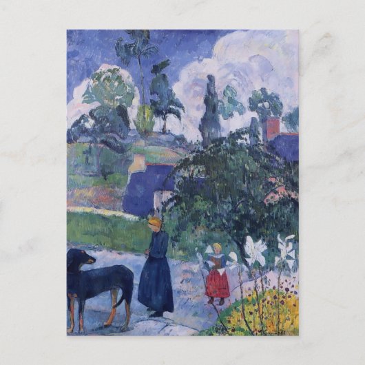 Paul Gauguin - Unter den Lilien Postkarte (Vorderseite)