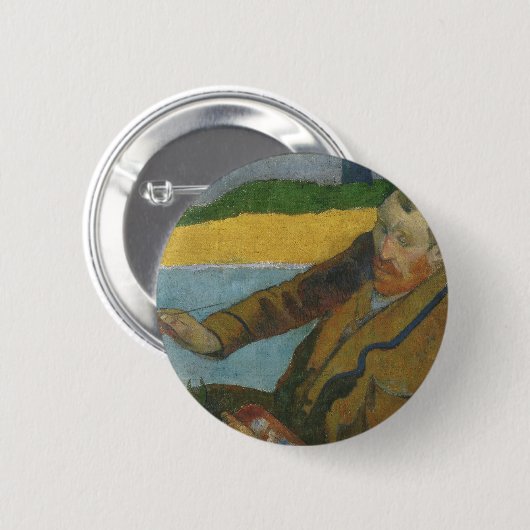 Paul Gauguin Vincent van Gogh Gemälde Sonnenblumen Button (Vorne & Hinten)
