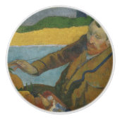 Paul Gauguin Vincent van Gogh Gemälde Sonnenblumen Keramikknauf (Vorderseite)