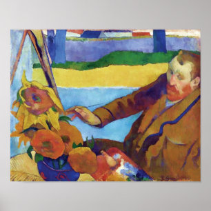Paul Gauguin Vincent van Gogh malt Sonnenblumen Poster