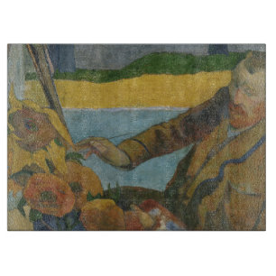 Paul Gauguin Vincent van Gogh malt Sonnenblumen  Schneidebrett
