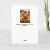 Paul Gauguin - Wann wirst du heiraten? Karte (Rückseite)