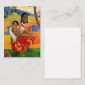 Paul Gauguin - Wann wirst du heiraten? Mitteilungskarte (Vorne/Hinten)