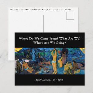 Paul Gauguin - Woher kommen wir? Postkarte