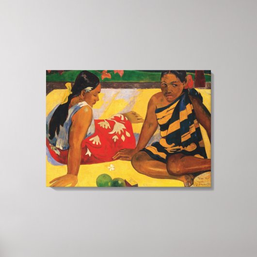 Paul Gauguin zwei Frauen von Tahiti Parau Api Leinwanddruck (Vorderseite)