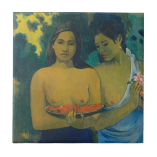 Paul Gauguin - Zwei Tahitianerinnen Fliese