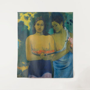 Paul Gauguin - Zwei Tahitianerinnen Wandteppich