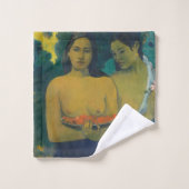 Paul Gauguin - Zwei tahitianische Frauen Badhandtuch Set (Waschlappen)