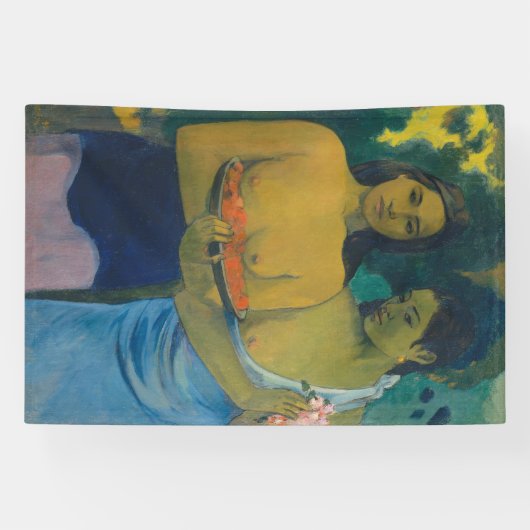 Paul Gauguin - Zwei tahitianische Frauen Banner (Horizontal)