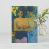 Paul Gauguin - Zwei tahitianische Frauen Dankeskarte (Stehend Vorderseite)