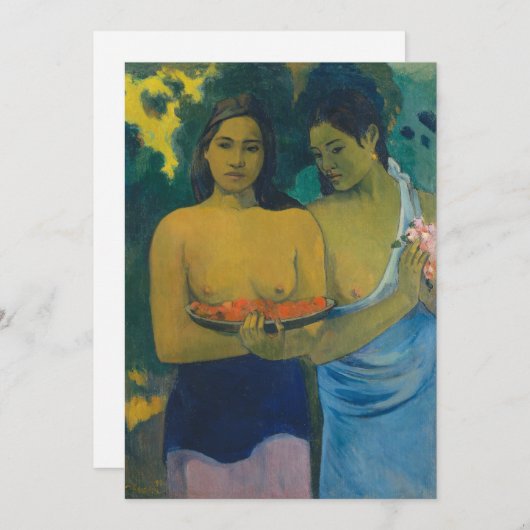Paul Gauguin - Zwei tahitianische Frauen Dankeskarte (Vorne/Hinten)