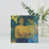 Paul Gauguin - Zwei tahitianische Frauen Einladung (Stehend Vorderseite)