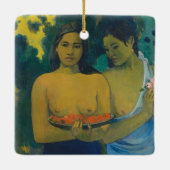 Paul Gauguin - Zwei tahitianische Frauen Keramikornament (Rückseite)