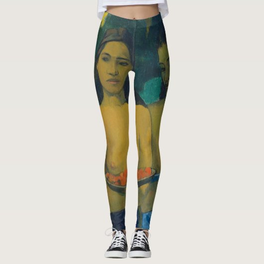 Paul Gauguin - Zwei tahitianische Frauen Leggings (Vorderseite)