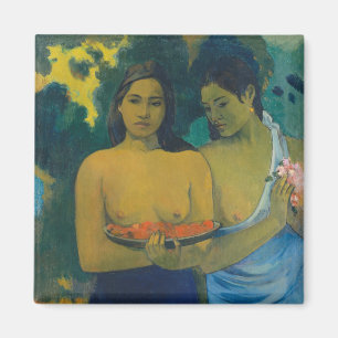 Paul Gauguin - Zwei tahitianische Frauen Magnet
