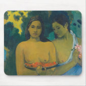 Paul Gauguin - Zwei tahitianische Frauen Mousepad (Vorne)