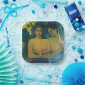 Paul Gauguin - Zwei tahitianische Frauen Pappteller (Party)