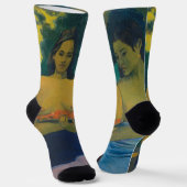 Paul Gauguin - Zwei tahitianische Frauen Socken (Gewinkelt)