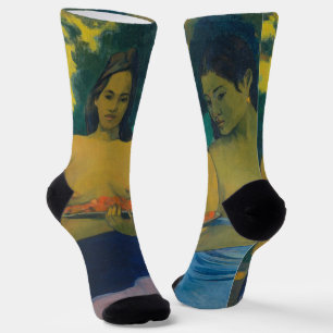 Paul Gauguin - Zwei tahitianische Frauen Socken