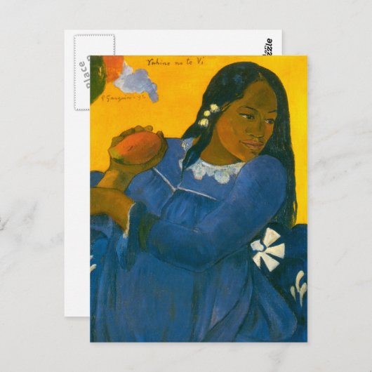 Paul Gauguins Frau mit einem Mango (1892) Postkarte (Vorne/Hinten)