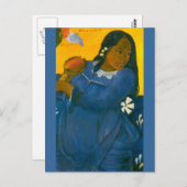 Paul Gauguins Frau mit einem Mango (1892) Postkarte (Vorne/Hinten)