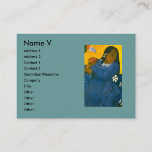 Paul Gauguins Frau mit einem Mango (1892) Visitenkarte