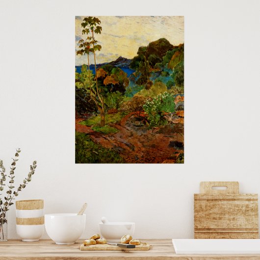 Paul Gauguins Landschaft Martinique (1887) Poster (Küche)