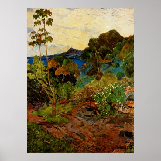 Paul Gauguins Landschaft Martinique (1887) Poster (Vorne)