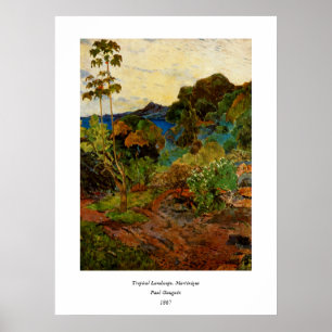 Paul Gauguins Landschaft Martinique (1887) Poster