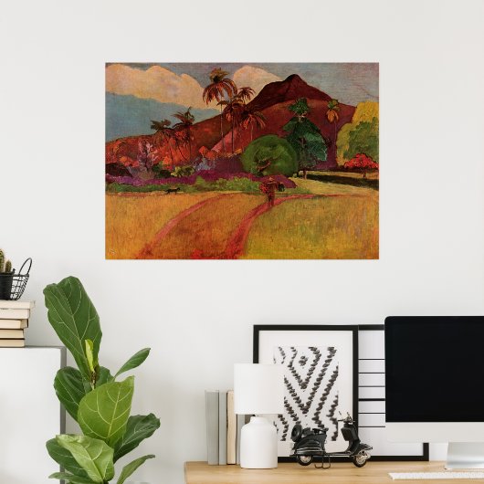 Paul Gauguins Tahitianische Landschaft (1893) Poster (Heimbüro)