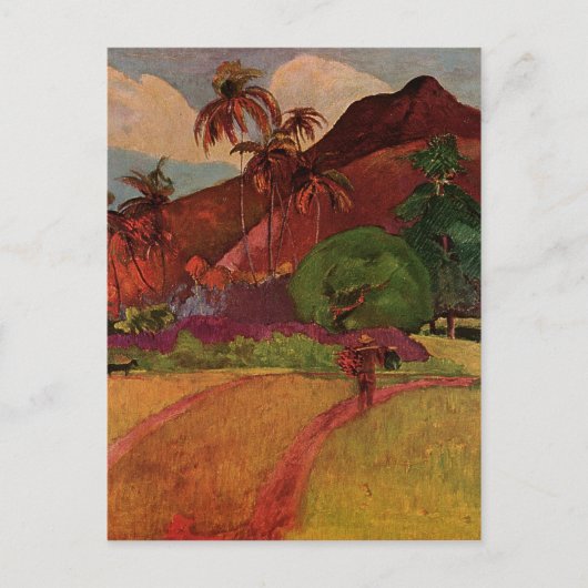 Paul Gauguins Tahitianische Landschaft (1893) Postkarte (Vorderseite)