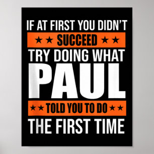 Paul Geschenke Name Personalisierte Geburtstagsges Poster
