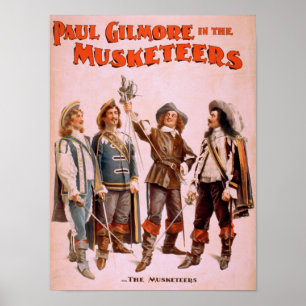 Paul Gilmore in den Musketieren Theater Poster