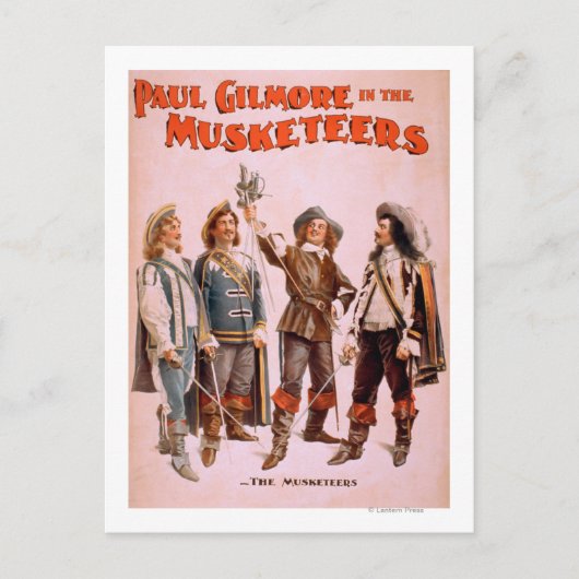 Paul Gilmore, Theater der Musketeers Postkarte (Vorderseite)