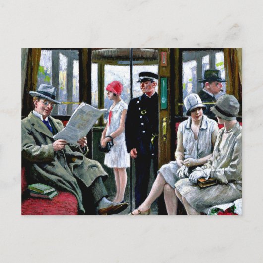 Paul-Gustave Fischer art - Kopenhagener Straßenbah Postkarte (Vorderseite)