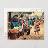 Paul-Gustave Fischer - Auf dem Markt Postkarte (Vorne/Hinten)