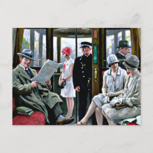 Paul-Gustave Fischer Kunst - Kopenhagener Straßenb Postkarte