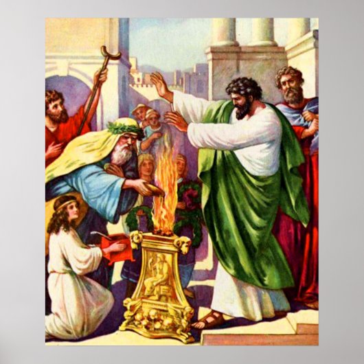 paul heilt einen lahmen Mann auf lystra poster (Vorne)