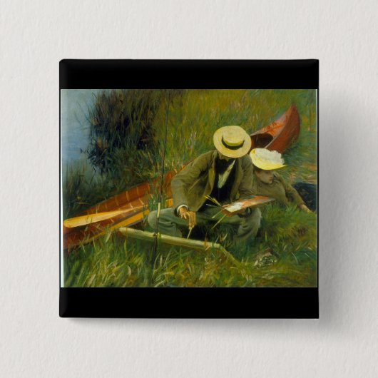 Paul Helieu durch John Singer Sargent Button (Vorderseite)