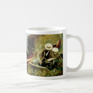 Paul Helleu beim Skizzieren mit seiner Frau Kaffee Kaffeetasse