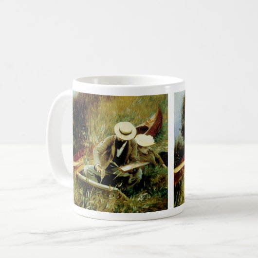 Paul Helleu Sketching mit seiner Ehefrau Coffee Ta Kaffeetasse (Vorderseite Links)