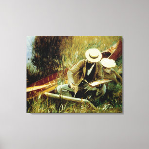 Paul Helleu Sketching mit seiner Ehefrau Leinwanddruck