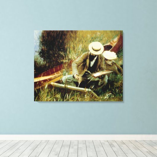 Paul Helleu Sketching mit seiner Ehefrau Leinwanddruck (Insitu (Holzboden))