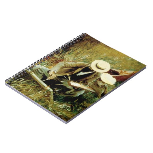 Paul Helleu Sketching mit seiner Ehefrau Notizblock (Linke Seite)