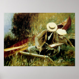 Paul Helleu Sketching mit seiner Ehefrau Poster