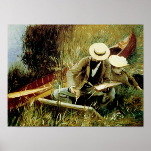 Paul Helleu Sketching mit seiner Ehefrau Poster (Vorne)