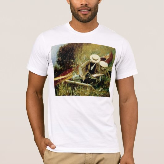 Paul Helleu Sketching mit seiner Ehefrau T-Shirt (Vorderseite)