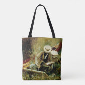 Paul Helleu Sketching mit seiner Ehefrau Tasche (Rückseite)